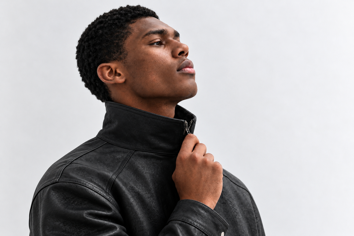 Black Oversized Leather Jacket